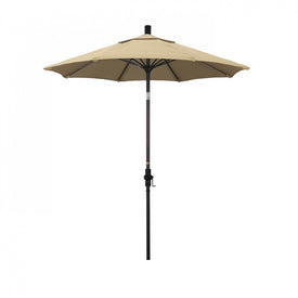 Sun Master Series 7.5' Patio Umbrella with Bronze Aluminum Pole Fiberglass Ribs Collar Tilt Crank Lift and Olefin Antique Beige Fabric