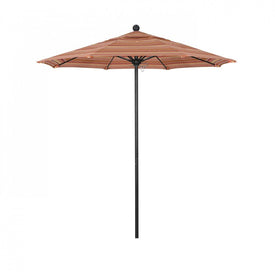 Venture Series 7.5' Patio Umbrella with Stone Black Aluminum Pole Fiberglass Ribs Push Lift and Sunbrella 1A Dolce Mango Fabric