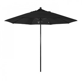 Oceanside Series 9' Patio Umbrella with Fiberglass Pole Fiberglass Ribs Push Lift and Sunbrella 1A Black Fabric