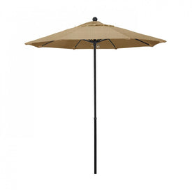 Oceanside Series 7.5' Patio Umbrella with Fiberglass Pole Fiberglass Ribs Push Lift and Sunbrella 2A Linen Sesame Fabric
