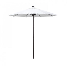 Venture Series 7.5' Patio Umbrella with Bronze Aluminum Pole Fiberglass Ribs Push Lift and Sunbrella 1A Natural Fabric