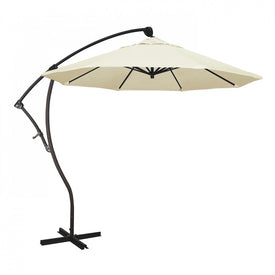 Bayside Series 9' Cantilever with Bronze Aluminum Pole and Ribs 360 Rotation Tilt Crank Lift and Sunbrella 1A Canvas Fabric