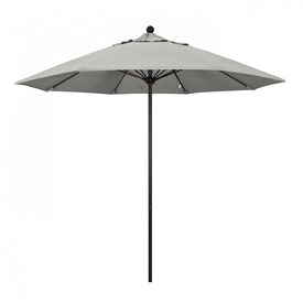 Venture Series 9' Patio Umbrella with Bronze Aluminum Pole Fiberglass Ribs Push Lift and Sunbrella 1A Granite Fabric