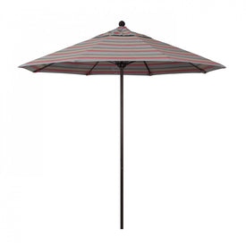 Venture Series 9' Patio Umbrella with Bronze Aluminum Pole Fiberglass Ribs Push Lift and Sunbrella 1A Gateway Blush Fabric