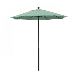 Oceanside Series 7.5' Patio Umbrella with Fiberglass Pole Fiberglass Ribs Push Lift and Sunbrella 1A Spectrum Mist Fabric