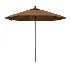 Oceanside Series 9' Patio Umbrella with Fiberglass Pole Fiberglass Ribs Push Lift and Sunbrella 1A Teak Fabric