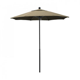 Oceanside Series 7.5' Patio Umbrella with Fiberglass Pole Fiberglass Ribs Push Lift and Sunbrella 1A Heather Beige Fabric