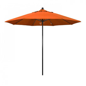 Oceanside Series 9' Patio Umbrella with Fiberglass Pole Fiberglass Ribs Push Lift and Sunbrella 1A Melon Fabric