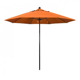 Oceanside Series 9' Patio Umbrella with Fiberglass Pole Fiberglass Ribs Push Lift and Sunbrella 2A Tangerine Fabric