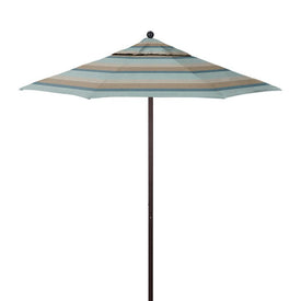 Venture Series 7.5' Patio Umbrella with Bronze Aluminum Pole Fiberglass Ribs Push Lift and Sunbrella 1A Gateway Mist Fabric
