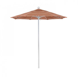 Venture Series 7.5' Patio Umbrella with Matted White Aluminum Pole Fiberglass Ribs Push Lift and Sunbrella 1A Dolce Mango Fabric