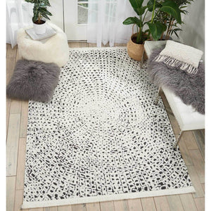 DS502-4X6-WHT/BLK Decor/Furniture & Rugs/Area Rugs