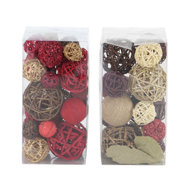 Multi-Colored Dried Flowers Country Orbs and Vase Filler 2-Pack