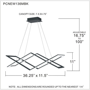 PCNEW136MBK Lighting/Ceiling Lights/Chandeliers
