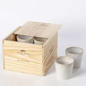 Grespresso Lungo Cups Set of 8 in Gift Box - White