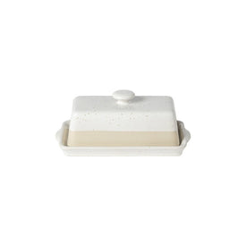Fattoria 8" Rectangular Butter Dish with Lid - White
