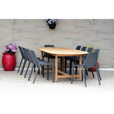 Product Image: SCDIANOVAL-10VALSIDEGR Outdoor/Patio Furniture/Patio Dining Sets