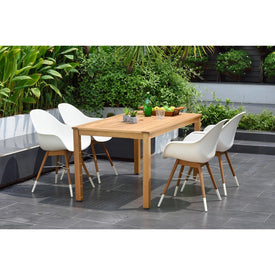 Amazonia Sonoma Five-Piece Rectangular Eucalyptus Dining Set