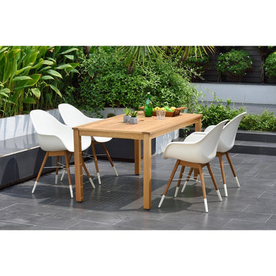 Product Image: ORLREC-4CHAARMWHLOT Outdoor/Patio Furniture/Patio Dining Sets