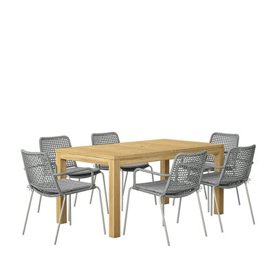 Product Image: SCRINREC-6OBERONGR-GR-OUT Outdoor/Patio Furniture/Patio Dining Sets
