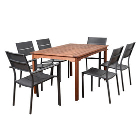 Amazonia Seven-Piece Rectangular Patio Dining Set