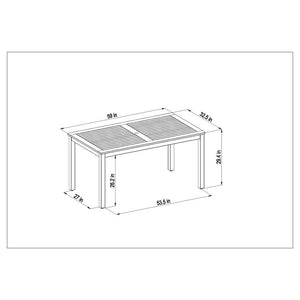 ORLRECLOT-4LIB2ARMBR Outdoor/Patio Furniture/Patio Dining Sets