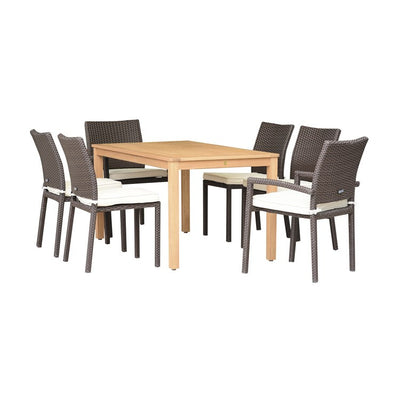 Product Image: ORLRECLOT-4LIB2ARMBR Outdoor/Patio Furniture/Patio Dining Sets