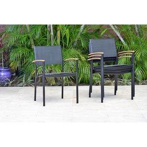 ORLREC-4VERABLK-LOT Outdoor/Patio Furniture/Patio Dining Sets