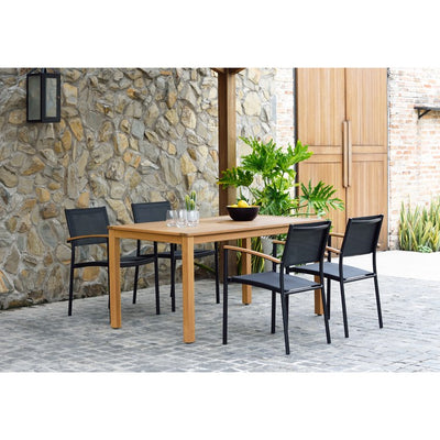 Product Image: ORLREC-4VERABLK-LOT Outdoor/Patio Furniture/Patio Dining Sets