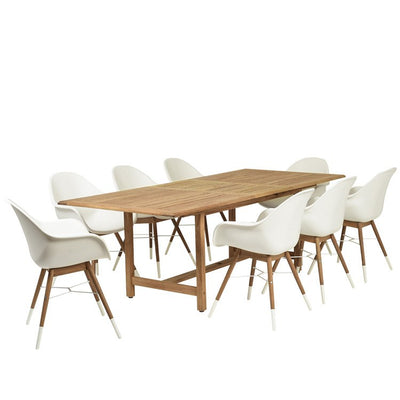 Product Image: DIANR-8CHAM-LT Outdoor/Patio Furniture/Patio Dining Sets