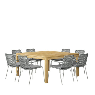 Product Image: SCRINSQ-8OBERONGR-GR-OUT Outdoor/Patio Furniture/Patio Dining Sets