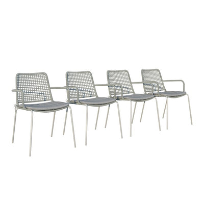 Product Image: BT426-8OBERONGR-GR-OUT Outdoor/Patio Furniture/Patio Dining Sets