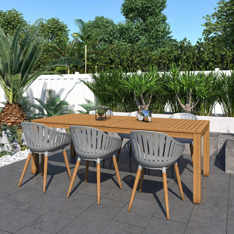Amazonia SevenPiece Rectangular Patio Dining Set Riverbend Home