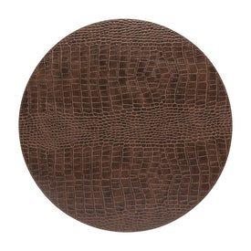 Club Placemats Collection Polyurethane Round Placemat - Caramel - Set of 6