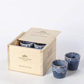 Grespresso Espresso Cups Set of 8 in Gift Box - Denim