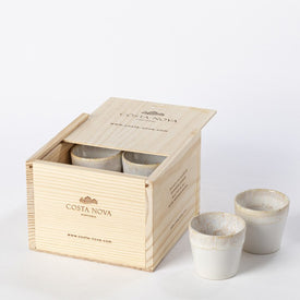 Grespresso Espresso Cups Set of 8 in Gift Box - White