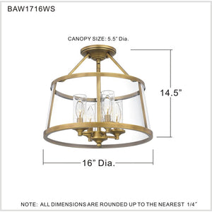 BAW1716WS Lighting/Ceiling Lights/Flush & Semi-Flush Lights