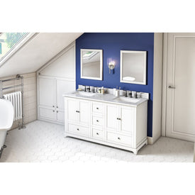 Addington 61" x 22" x 36" Double Bathroom Vanity with Top by Jeffrey Alexander