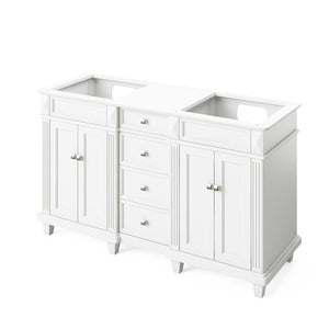 VKITDOU60WHWCR Bathroom/Vanities/Double Vanity Cabinets with Tops