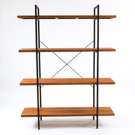66.5" Four-Tier Wood Etagere Bookcase