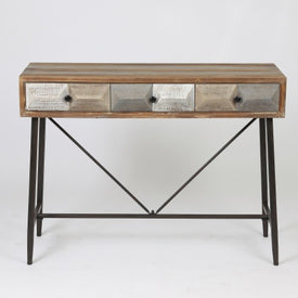 Deco Three Drawer Console Table