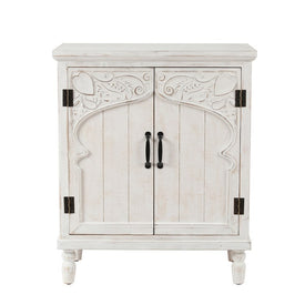 White Wood Accent Cabinet