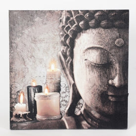 Zen Buddha with Candles Print LED Lights