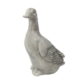 Duck Gray Magnesium Oxide Garden Statue