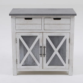 White Wood Console Cabinet