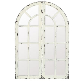 Window Panels with Mirror Set of 2