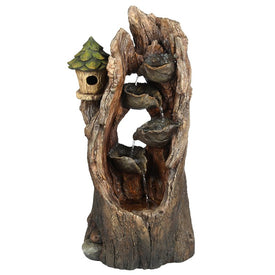 Hollow Tree Resin Outdoor Water Fountain