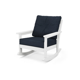 Vineyard Deep Seating Rocking Chair - White/Marine Indigo