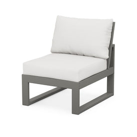 Modular Armless Chair - Slate Gray/Textured Linen