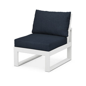 Modular Armless Chair - White/Marine Indigo